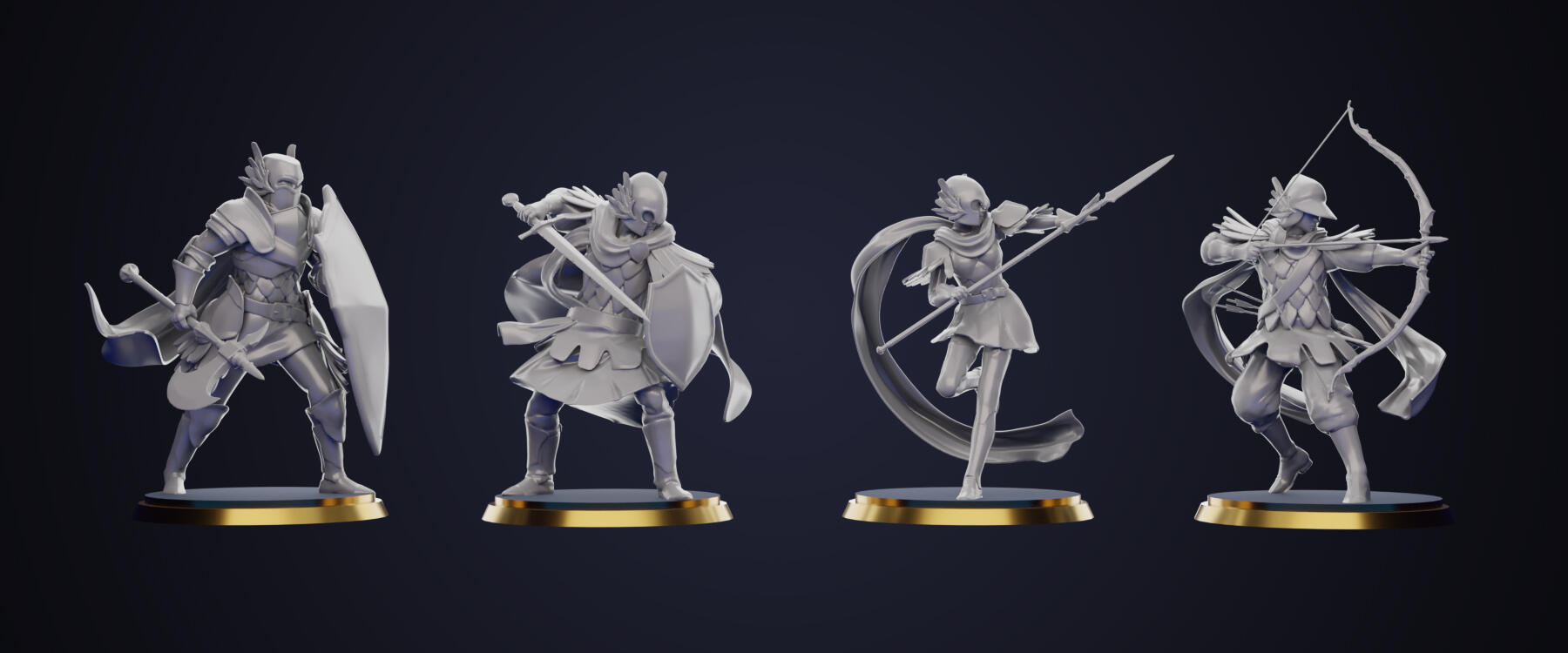 Sculpted background pieces